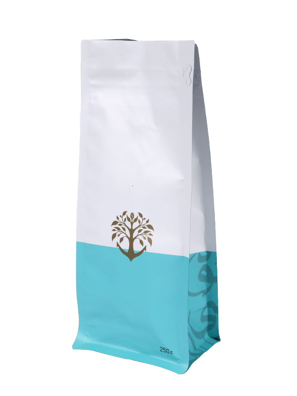 Borsa da imballaggio con finitura opaca per l'imballaggio di alimenti con cerniera